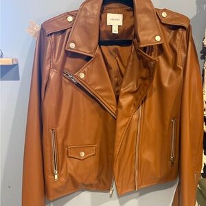 Nine West Women's Tan Leather Jacket